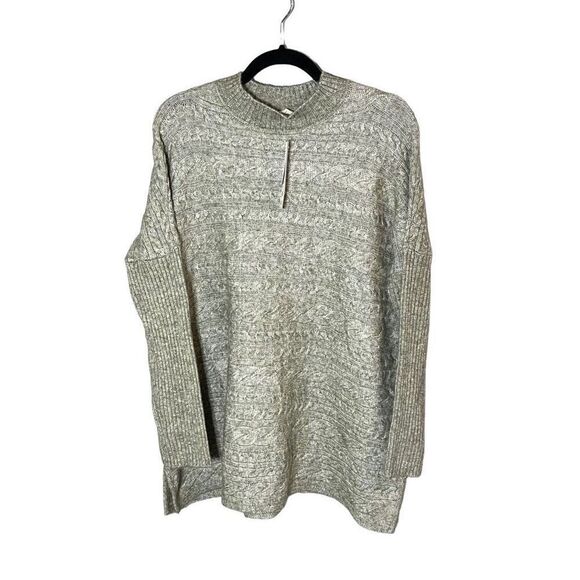 NWT Soft Surroundings ”Alena” Long Line Cable-knit Sage Green Sweater Size Mediu - Picture 1 of 10